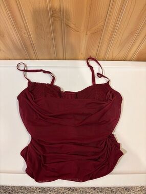 Garage Corset Top Burgundy